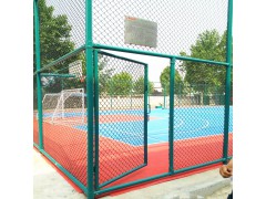 制作铁丝网学校体育场围网安装视频包胶勾花网现货供应图1