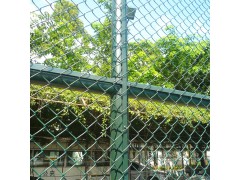 制作铁丝网学校体育场围网安装视频包胶勾花网现货供应图2