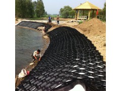 公路边坡防护堤坡防护黑色塑料土工网格 道路边坡固土土工格室图3