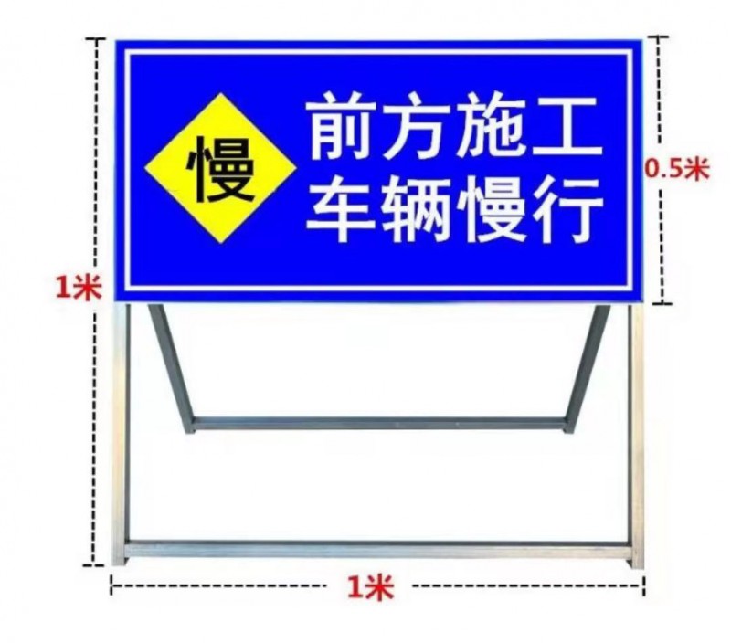厂家供应 铝合金加厚公路标志牌双悬臂标杆支持定制交通指示牌图5