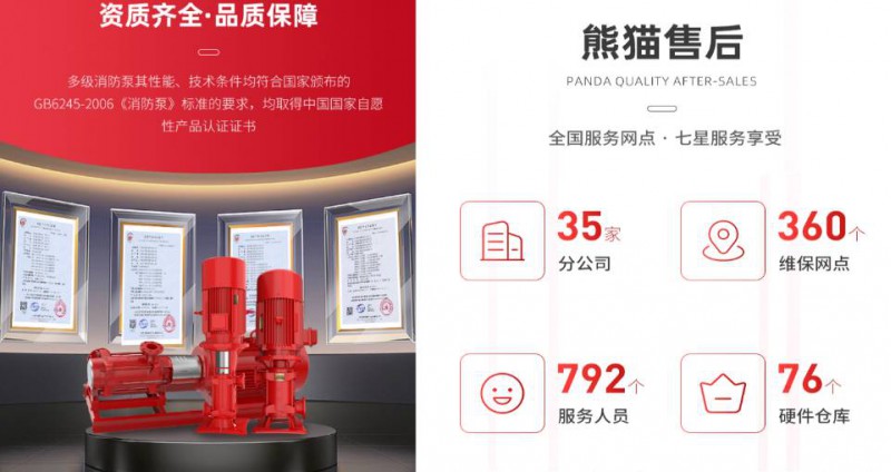 熊猫单级消防泵图3